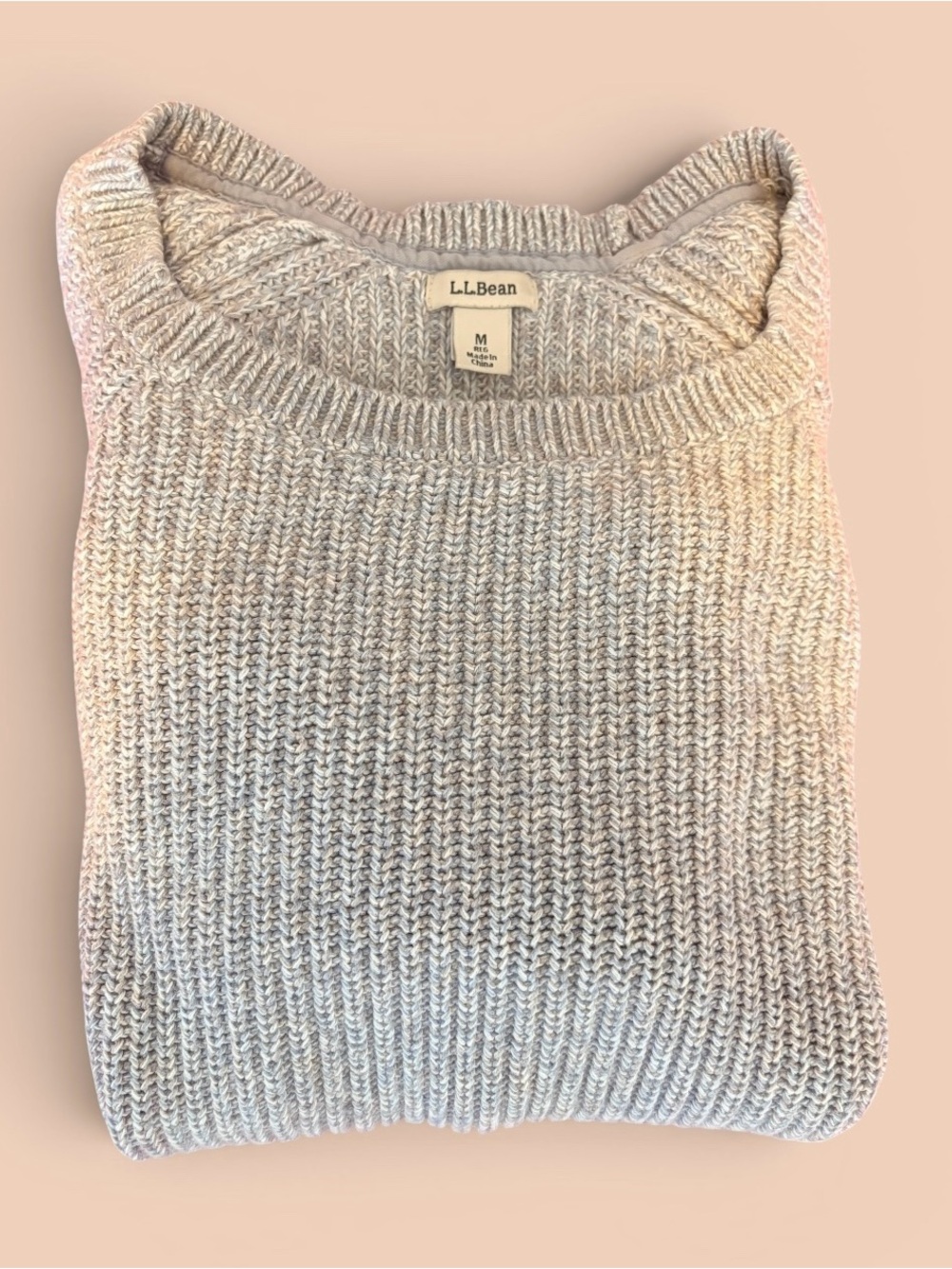 L.L. Bean Women's Crewneck Sweater in Heather Gray